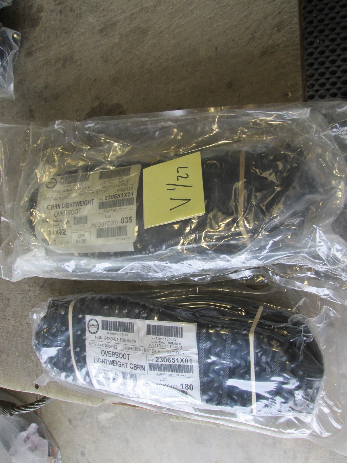 2 Pair JSLIST CBRN Chemical Protective Overboots, by Airboss, Size-X ...