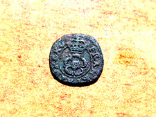 Charles I 1625-49 Copper Farthing Rose Type #3 D11