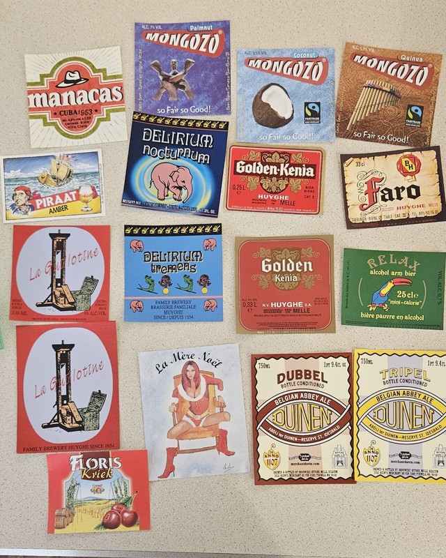 Belgium Beer Labels RARE! Huyghe Including Delirium