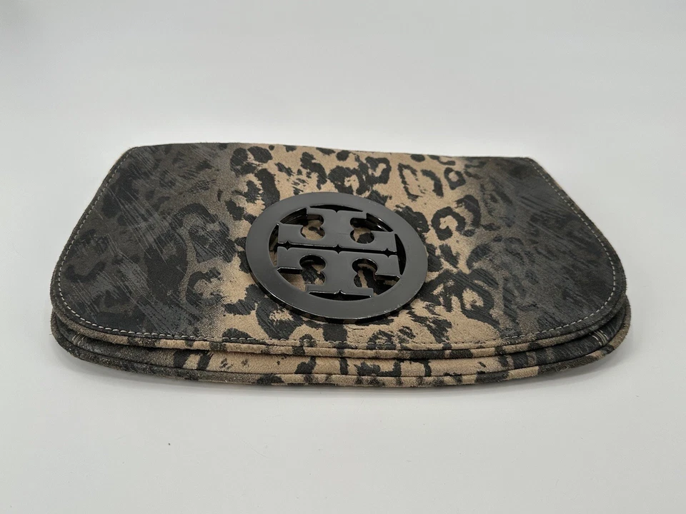 Tory Burch Amanda Logo Crossbody Bag Animal Print- Missing Strap - Image 2 of 4