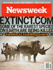 Newsweek 11/14,Extinct.com,Animal Extinction,November 2014,*BRAND NEW*,*LAST ONE