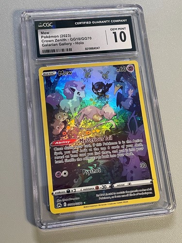 Pokemon CGC 10 GEM MINT Crown Zenith GG10/GG70 - Mew