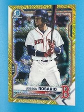 2021 bowman chrome  gold shimmer /50 Jeisson Rosario Boston Red Sox￼