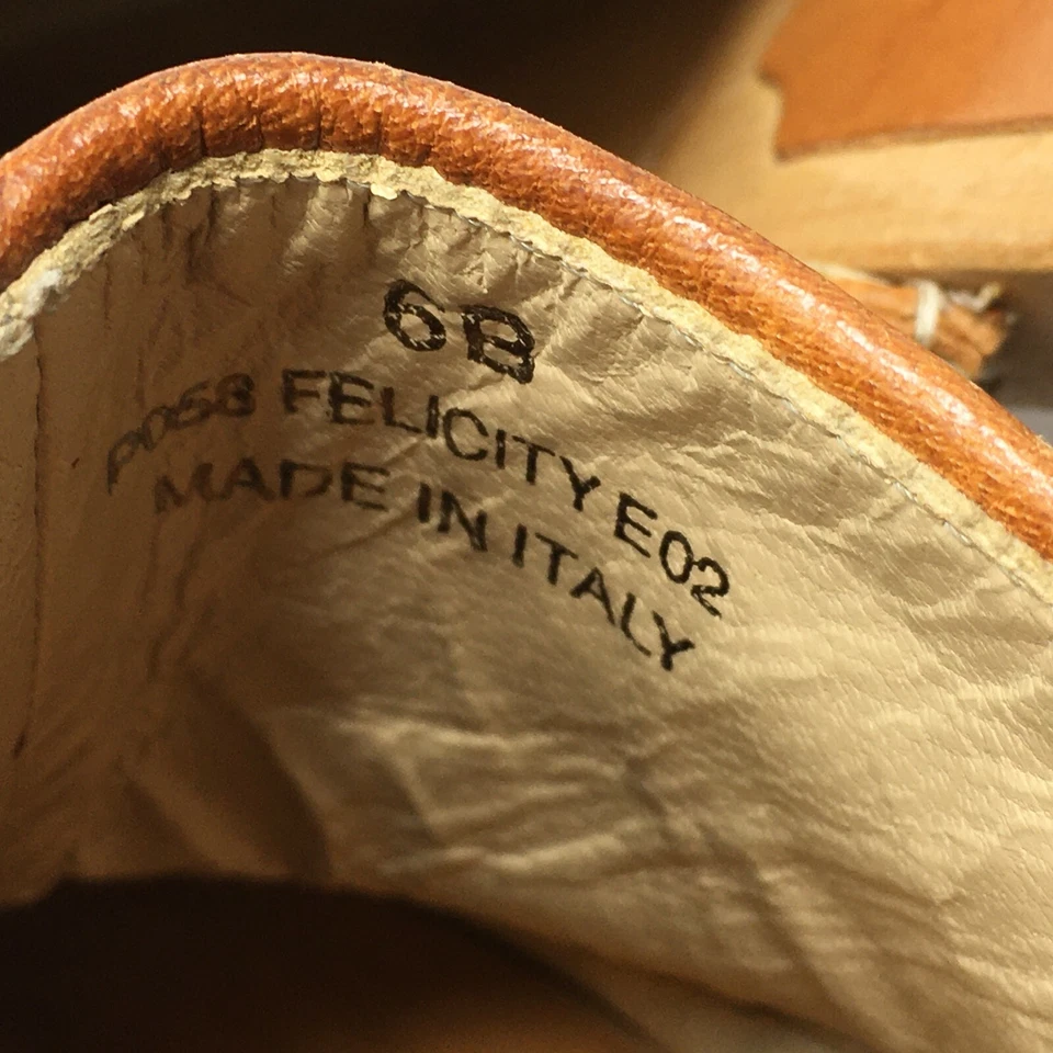 Women's Coach Felicity Italy Mules Clogs Shoes Size 5 Brown Classic Studded - Image 2 of 4