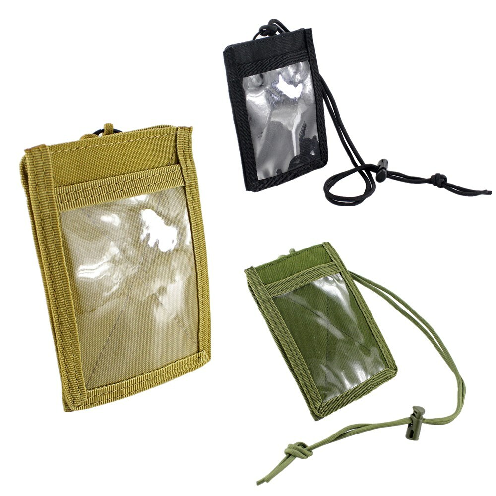 Hook & Loop ID Card Holder with Neck Lanyard & Key Ring  -image