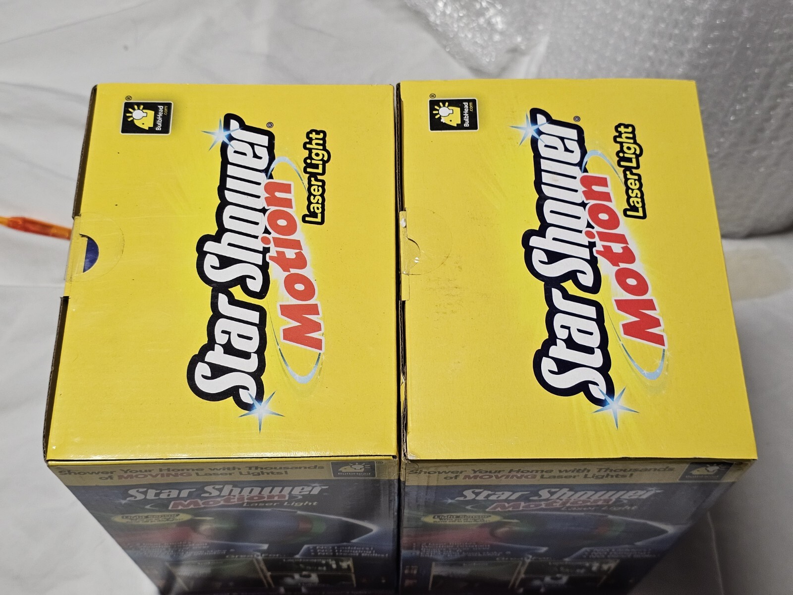 2 NEW Star Shower Motion Laser Christmas Lights Projector MFG Bulb Head