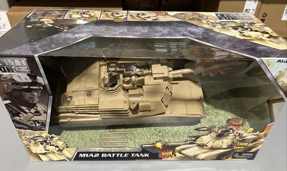 Elite Force BBI Nisd  1:18 M1A2 Battle Tank Army usmc Combat Vehicle & Figures - Image 2 of 4
