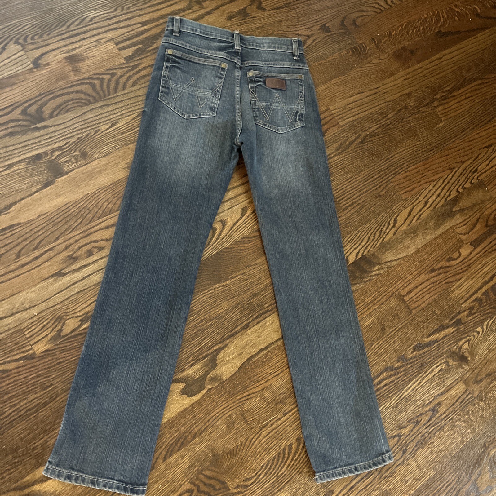 Wrangler Retro Slim Fit Straight Leg Boys Jean Sz 14 Slim Adjustable Waist Denim - View 8
