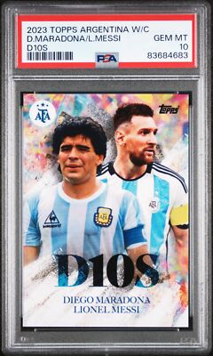 2023 TOPPS ARGENTINA WORLD CHAMPIONS D10S DIEGO MARADONA/LIONEL