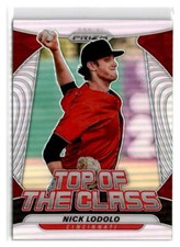 2020 Panini Prizm #TOC-7 Nick Lodolo Top of the Class Silver