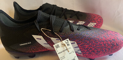 Adidas Predator SOCCER Cleats FREAK.3 FG FW7519 Black/Pink  Shoes Men's Size 13