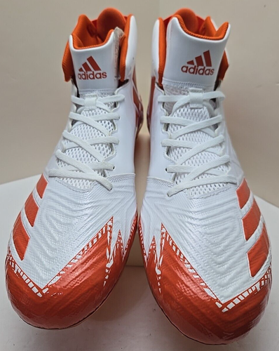 Adidas Men's Freak X Carbon Mid Football Cleats; White/Orange Size 16 - Picture 2 of 19