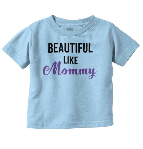Beautiful Like Mom Cute Graphic Clothes Gift Toddler Girl Youth T Shirt For Kids - Picture 6 of 9