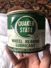 Vintage Quaker State Wheel Bearing Lubricant Tin, empty