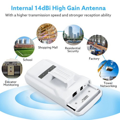 450Mbps 5.8G WIFI Outdoor CPE 2.5KM Wifi Router For IP Camera Wireless Wifi - 第 8/16 張圖片