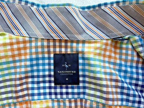 Camisa Taylorbyrd Collection Para Hombre Talla M Multicolor A Cuadros Abotonada Puño Abatible - Imagen 2 de 13