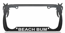 Beach Bum Palm Tree Design License Plate Frame-can Personalize Beach Bum Palm Tree Design License Plate Frame-can Personalize