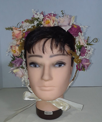Renaissance Floral Rose & Ribbon Headband Assorted Costume Accessory