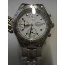 OROLOGIO DA POLSO CRONOGRAFO REGOLO BIANCO MOD. 202020 CINTURINO ACCIAIO