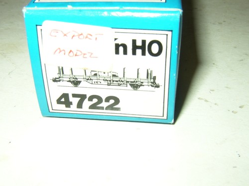 Marklin HO 4722 Stake Flat Car Rongerwagen w/ Wiking Land Rover NEW - Picture 3 of 3