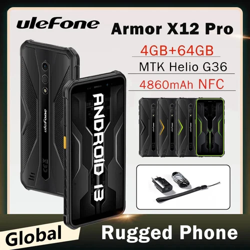 Global Version Ulefone Armor X12 Pro Rugged Phone 5.45-inch Android 13 4GB+64GB