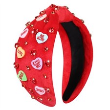 Valentine's Day Headbands for Women XOXO LOVE Heart Headband Pink Red Heart K...
