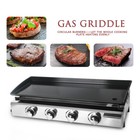 New 4 Burners LPG Gas Griddle Plancha BBQ Burger Grill Cooking Portable Hotplate