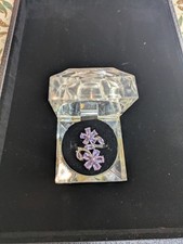 Sterling Silver And Amethyst Flower Ring Size 7.5