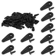 100pcs Picture Turn Button Fasteners, Photo Frame Hardware, Black, Plastic, Smal