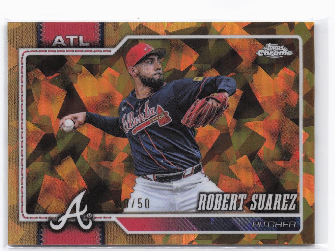 2026 Topps Chrome Sapphire Edition Robert Suarez #205 Gold #/50 Atlanta Braves