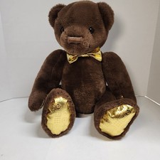 Fao Schwartz 160th Anniversary Bear Plush w/ Gold Monogram Stuffed Bear