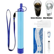 Portable Water Filter Straw Emergency Survival Purifier for Camping Hiking