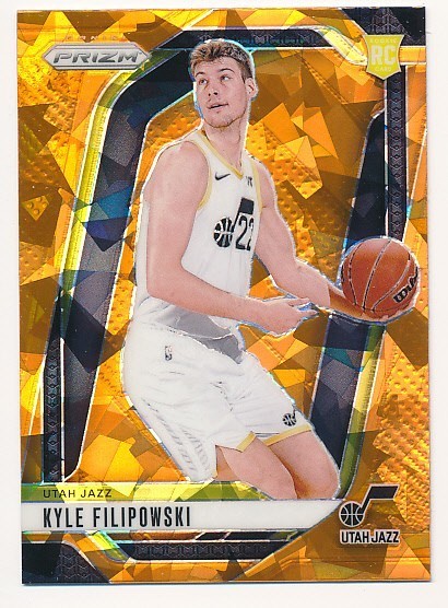 KYLE FILIPOWSKI 2024-25 PANINI PRIZM ORANGE CRACKED ICE RC ROOKIE #263 JAZZ MINT
