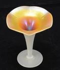 Steuben Art Glass Gold Aurene Calcite 6 3/8 Inch Vase circa 1930