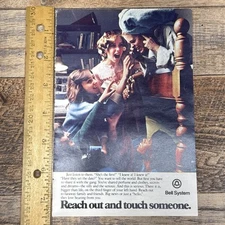 1980 Bell System Long Distance Calls VTG Small 5x7 Print Pop Ad Art Ephemera 80s