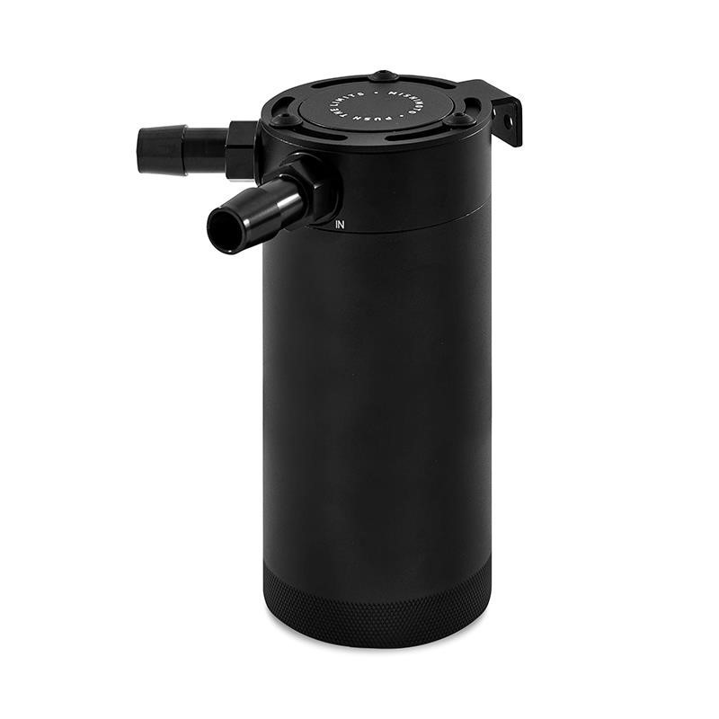 Mishimoto X-Large Compact Baffled Oil Catch Can - 2 Port - Black