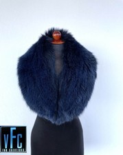 Blue Fox Fur Collar, Real Fox Fur Collar, Handmade Fur Collar, Luxury Fur Collar