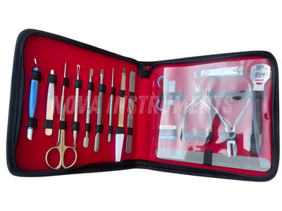 Complete 18 pcs Professional Stainless Steel Manicure & Pedicure Tools Kit