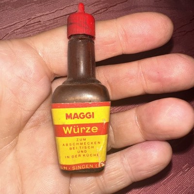 Mini Maggi Flasche 9g Glas Miniatur Befüllbar Alt Kaufladen Puppenstube Weihnach