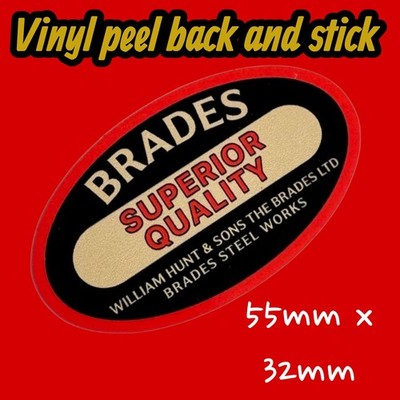 Brades Super Qualität Vinyl Aufkleber Fällung Holz klassisch Vintage Handwerkzeug geschmiedet