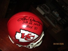 Len Dawson Kansas city Chiefs Signed Mini Football Helmet SB IV MVP HOF 87