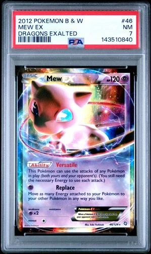 2012 POKEMON B&W DRAGONS EXALTED #46 MEW EX PSA 7