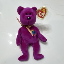 Ty Beanie Babies Millenium Bear Purple Plush, Ages 3+, 3-4, 4-7, 8-11 Years, 20…