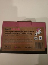 Surestop SS/22/RPL 22mm Pushfit Stopcock With Remote Switch & 2 Metre Tubing