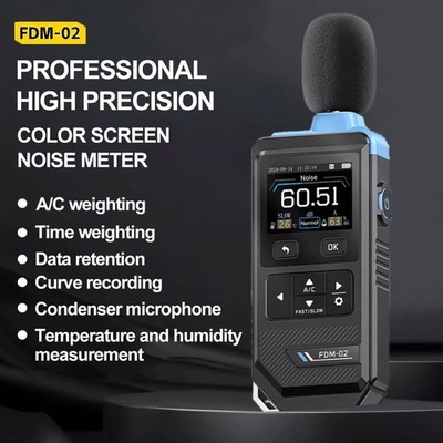 FNIRSI FDM-02 Digital Meter Handheld Professional Decibel Measuring Instrument