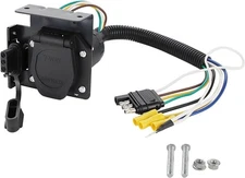 Multi-Tow 4-Way Flat to 7-Way RV Blade and 4-Way Flat Female End Trailer Wi