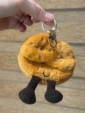 Jellycat Amuseable Pretzel Bag Charm Plush Keychain NWT Cute Christmas Gift 2025