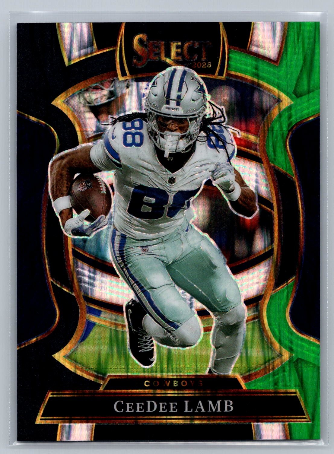 CeeDee Lamb 2025 Panini Select Black and Green Prizm Shock #98