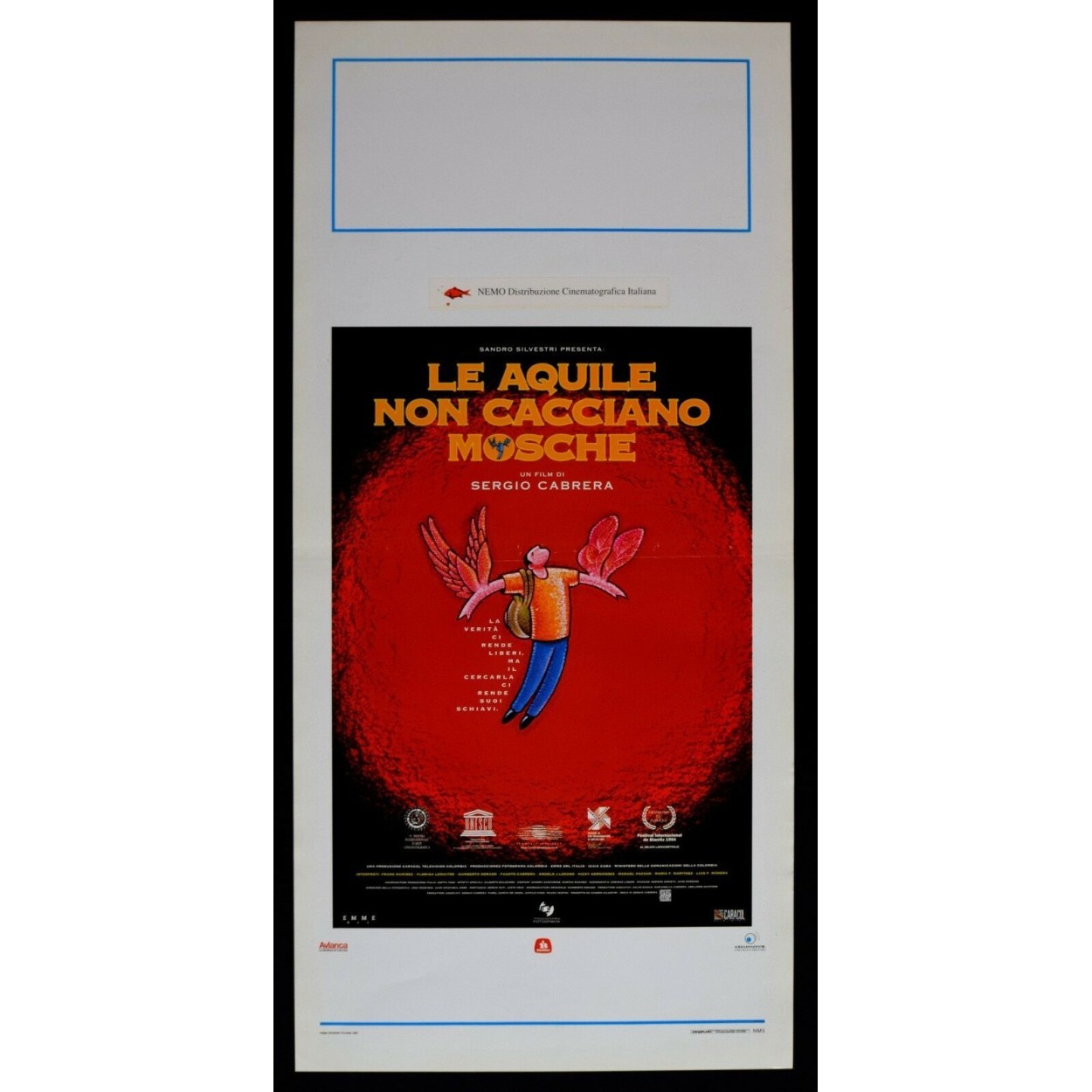 Locandina originale film Le aquile non cacciano mosche (1994) - Regia di Sergio Cabrera