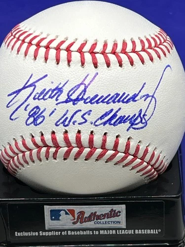 KEITH HERNANDEZ NEW YORK METS 86 WS CHAMPS BECKETT AUTHENTIC SIGNED OML BASEBALL